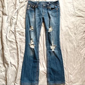 {Miss Me} distressed jean